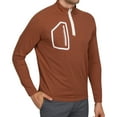 thumbnail image 1 of Three Sixty Six Men's Dry-Fit 1/4 Zip Golf Pullover, 2X-Large Dark Rust Orange, 1 of 3