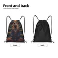 thumbnail image 2 of Yiaed Garden Meditating Weasel Print Drawstring Bags Drawstring Backpack Bulk String Back Pack Gym Sport Bag-Small, 2 of 5