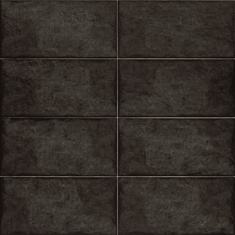 Mulia Inc - Rivoli 6 inch x 12 inch Ceramic Field Tile in Black (22 Pcs/10.76 Sqft)