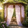 thumbnail image 5 of AUNVITO Clearance Outdoor Sunshade Sheer Curtain 118 x 30 Inches Resist Mosquito Mesh Gauze for Patio Pergola Garden Courtyard Balcony Decor, 5 of 7
