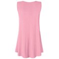 thumbnail image 2 of Made by Johnny Women's Solid Sleeveless Tunic for Leggings Swing Flare Tank Tops S-5XL Plus Size XXXL PINK, 2 of 6