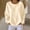 Beige, variant on Long Sleeve Shirts for Women Waffle Knit Crew Neck Top Casual Loose Solid Color Basic Blouse for Fall Winter Loungewear Outdoors Looks