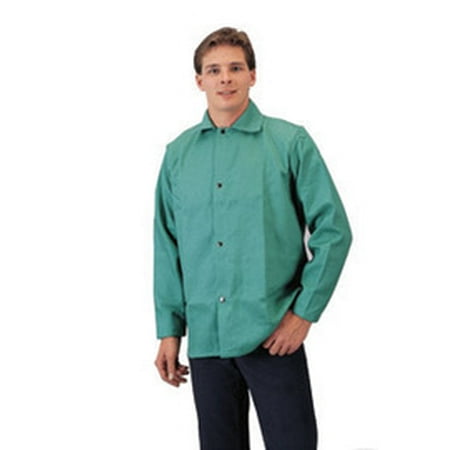 

Radnor Medium Green Cotton Flame Resistant Jacket With Snap Front Closure (6 Pack)