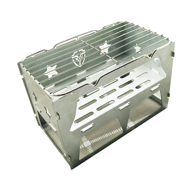 koolsoo Réchaud de Camping Portable Four Brûleur à Alcool Détachable Résistant au Vent Acier Inoxydable Petit Sans Plateau