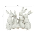 thumbnail image 2 of Creative Co-Op Whitewashed Polyresin Bunny Rabbit Quartet, 2 of 6