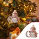 thumbnail image 1 of 26 English Letter Christmas Ornament Christmas Tree Decoration 2D Acrylic Decoration Car Rearview Mirror Ornament, 1 of 5