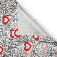 thumbnail image 3 of Ambesonne Valentines Kitchen Curtains, Romantic Hearty, 55"x39", Vermilion and Black, 3 of 3