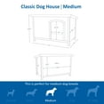 thumbnail image 3 of TRIXIE natura Classic Dog House, Flat Hinged Roof, Adjustable Legs, Brown, Medium, 3 of 7