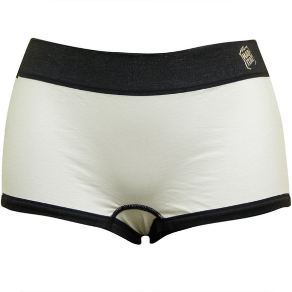 Wild Habitat Zebra Off White Plain Women's Boy Shorts - Large