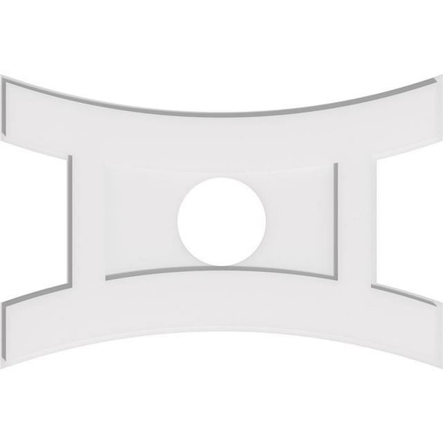 Ekena Millwork CMP30X20HN-06000 6 in. ID x 6.5 in. Rectangle Haven Architectural Grade PVC Contemporary Ceiling Medallion