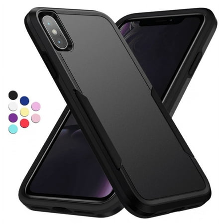 Designed for iPhone X,Xs Heavy Duty Case, Protection Shockproof Dropproof Dustproof Anti-Scratch Phone Case Cover for iPhone X,Xs, Black