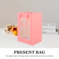 thumbnail image 3 of unbranded 10Ud Bolsas Para Regalos Con Ventana Transparente Y Asas Color Rosa Con Elegante, 3 of 8