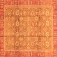 thumbnail image 1 of Ahgly Company Indoor Square Oriental Orange Traditional Area Rugs, 7' Square, 1 of 4