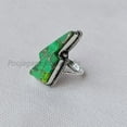 thumbnail image 3 of Green Copper Turquoise Ring, Lightning Bolt Turquoise 925 Sterling Silver Ring, Handmade Ring, Lightning Bolt Gemstone Ring, Everyday Gift For Her, 3 of 4