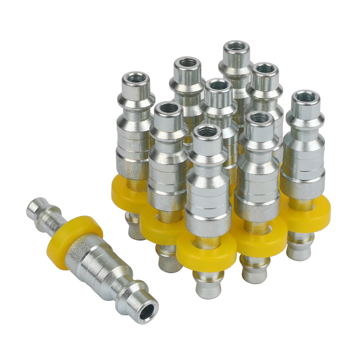 WYNNsky Air Compressor Fittings 1/4" NPT I/M Type Push On and Lock Zinc