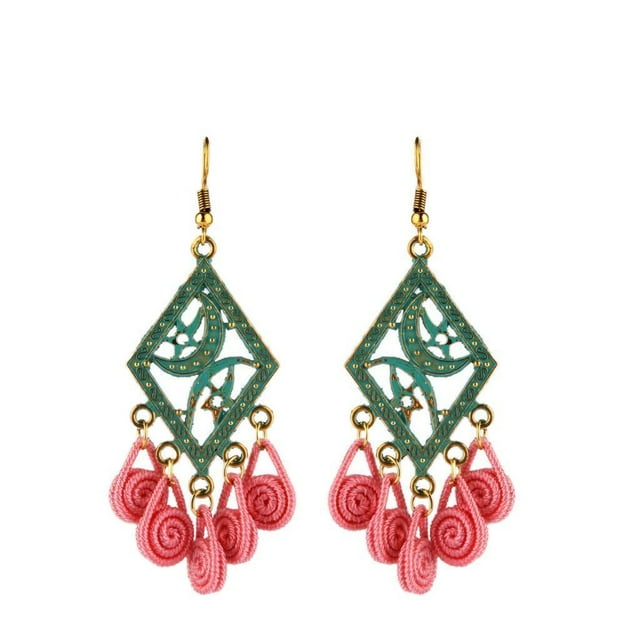 2 Unidades de Arete de Accesorio De Moda para Cumpleaños Boda Joyería Rosado
