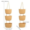 thumbnail image 2 of SOPOTUTU 1Pcs Hanging Basket Brown Woven Cotton Wall-Mounted Storage Organizer 28.00X27.00X6.00Cm, 2 of 8