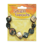 Natural Slate Water Wall - Expo Int'l Tinted Shell Chunk Beads - Slate - 8 pcs.