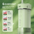 thumbnail image 2 of Portable water flosser, suitable for travel: compact mini design, 3 modes & 8 pressure levels, suitable for sensitive teeth and braces - with 5 nozzles and detachable 230ml water tank, wireless oral, 2 of 4