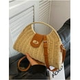 thumbnail image 5 of Kukuzhu Straw Handbags Women Summer Beach Tote Bag Hand Purse Vintage Wicker Woven Basket Boho Rattan Clutch Crossbody Shoulder Bag, 5 of 7