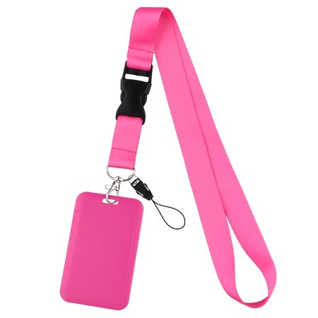 Fashion Solid Color Work Card Holder ID Name Tag Students Bus Pass Access Card Cover Case Badge Holder Bank ID Holders Hard Shell Card Holder Travel Accessories