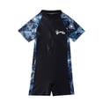 thumbnail image 2 of Gelikeya Boys One-Piece Swimsuit Toddler Boy Swimwear Girl Zipper Rash Guard Bathing Suit Kids Swimsuit Set UPF 50+ Z16 Blue3, 11-12 Years, 2 of 3