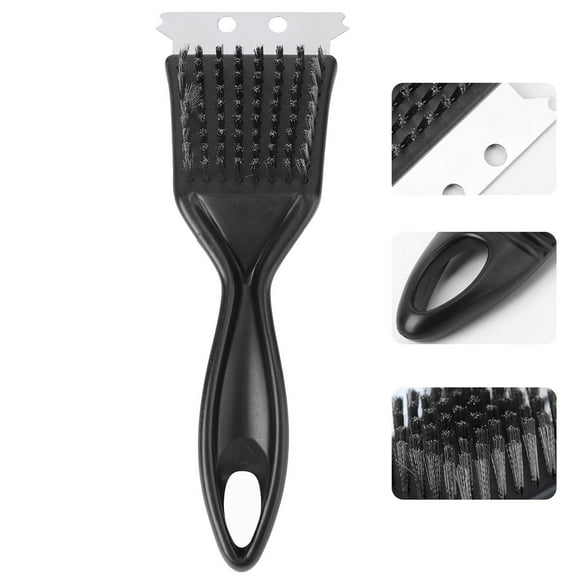COMPUKAS Black Stainless Steel Wire Barbeque Brush with Plastic Handle for Grill and Oven Cleaning