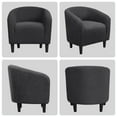 thumbnail image 6 of Topeakmart Modern Upholstered Boucle Accent Club Chair for Living Room, Dark Gray, 6 of 8