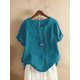 thumbnail image 1 of Ropa de calle de lino y algodón para mujer, Tops Y2k, camiseta Vintage de moda, camisas casuales para mujer, ropa elegante, camisetas, 1 of 4