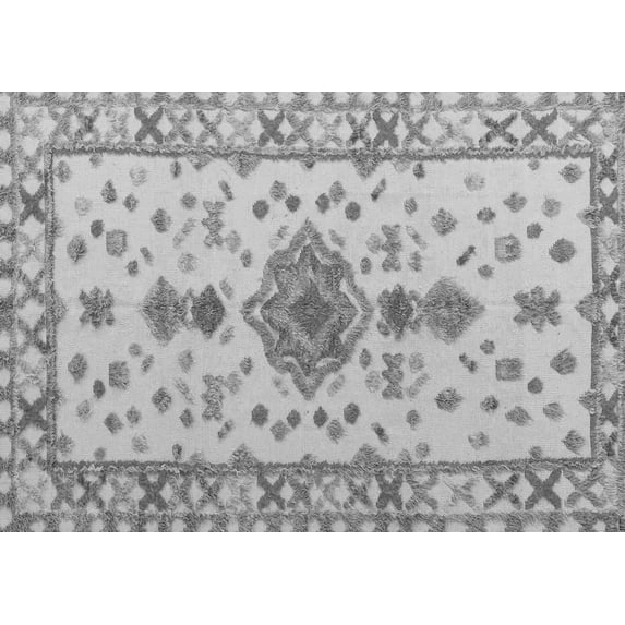 Ahgly Company Indoor Rectangle Oriental Gray Traditional Area Rugs, 8' x 12'