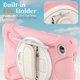thumbnail image 2 of Funda para Samsung Galaxy Tab A9, Funda Protectora de Silicona Anti-caída + Capa de PC con Asa, Soporte, Correa para el Hombro, Resistente a Golpes, Tres Pruebas, Funda Protectora para Tablet, Rosa,, 2 of 10