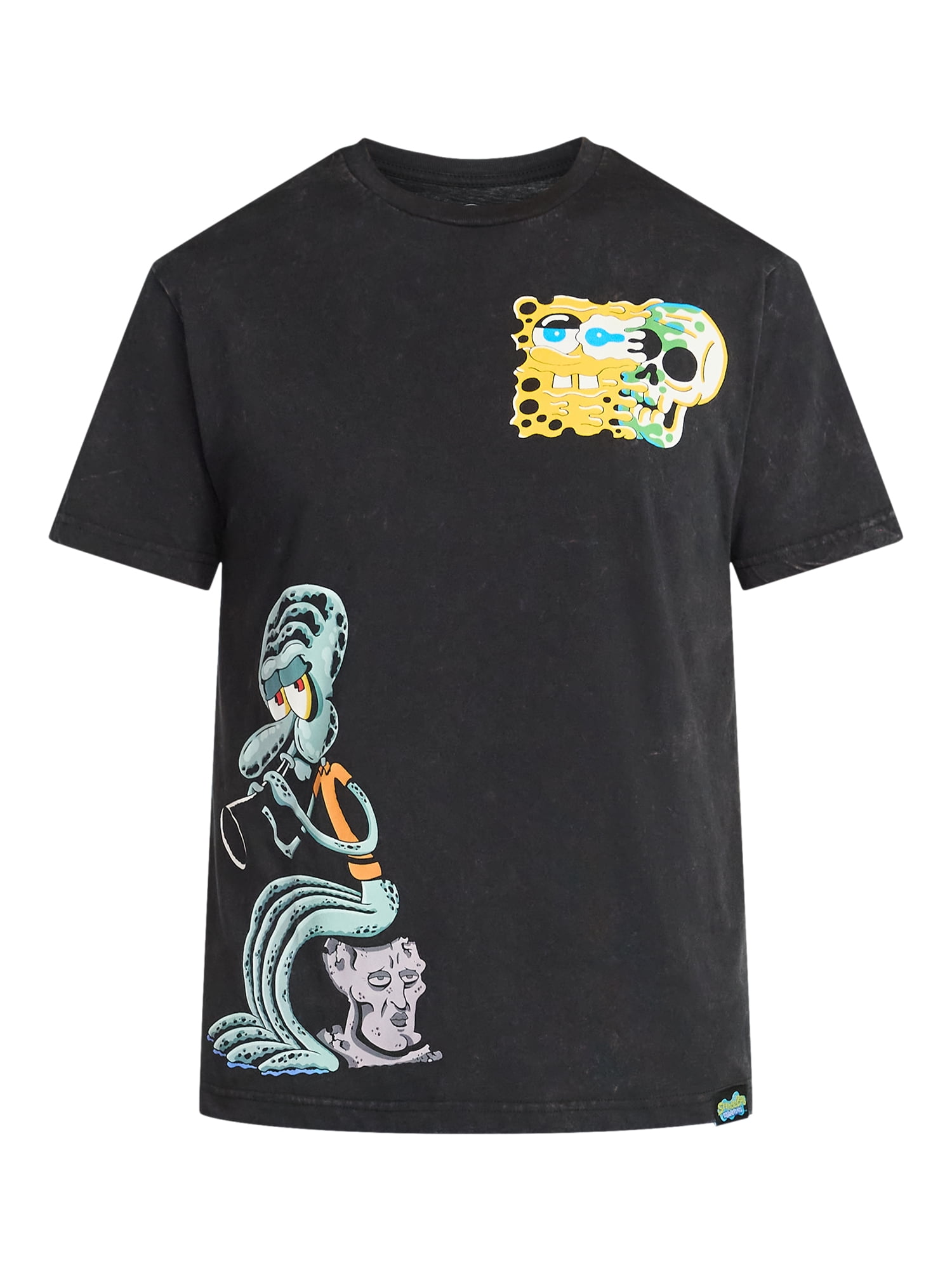 SpongeBob SquarePants Men's and Big Men's Melt Graphic Tee, Sizes S-3XL