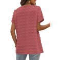 thumbnail image 3 of Camiseta Con Cuello En V Para Mujer, Poliéster Suave, Camiseta Con Cuello En V Y Lunares Para Mujer, Ropa Cómoda, Manga Corta Para La Oficina EOTVIA No, 3 of 6
