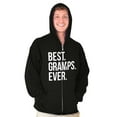 thumbnail image 4 of Best Gramps Ever Grandpa Grandfather Zip Hoodie Sweatshirt Men Brisco Brands S, 4 of 6