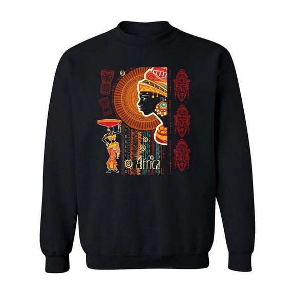 Colorful Paint African Doodle Sweatshirt Women -Image by Shutterstock, Female Large