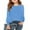 #02Blue, variant on Drmagiyhm Girls Long Sleeve Shirts Size 10-12 Basic Shirt Solid Color T Shirts Casual Crewneck Stylish Little Girl Comfy Fall Tops Army Green 7-8 Years