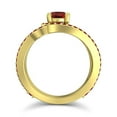 thumbnail image 4 of 2.50 Carat Shiny Round Cut Garnet & Red Ruby Gemstone Engagement Ring for Women 18K Yellow Gold Size 4.5 by Diamond-Capitals, 4 of 8