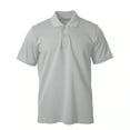 thumbnail image 7 of Men's Cotton Slim Polo Short Sleeve Shirt, Heather Gray 3XL, 3 Pack, 7 of 7