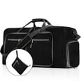 thumbnail image 1 of Bolsa de Viaje Grande de 65L, Bolsa de Noche Plegable de 24" con Compartimento para Zapatos, Bolsa Ligera de Fin de Semana para Gimnasio para Hombre y Mujeres (Negro), 1 of 8