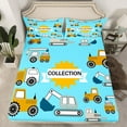 thumbnail image 2 of Castle Fairy Cartoon Truck 4-Piece Full Size Sheets for Children,Construction Vehicles Bed Sheets,Equipment Car Lightweight Sheet Sets,Luxury Bedroom Decor, 2 of 7