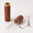 thumbnail image 2 of KGJQ Espresso Coffee Stirrer, Professional Espresso Stirring Distribution Tool Coffee Powder Hand Tamper Distributor, Stainless Steel Needle, Natural Wood Handle and Stand, 2 of 7