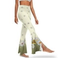 thumbnail image 2 of FKELYI Yoga Pants Bell Bottom Leggings Pants for Women Girls Flare Leggings Boho Mandala Daisy Flower Print Wide Leg Athletic Leggings Tummy Control Sweatpants for Workout Travel, XS, 2 of 7
