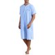 thumbnail image 4 of CAMISONES A RAYAS INSPIRE CHIC para Hombres Camisas de Dormir de Manga Corta con Botones Camisón a Rayas XL Azul Claro, 4 of 6