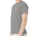 thumbnail image 4 of Hanes Men's Short Sleeve T-Shirt, Ecosmart Crewneck Shirt Casual Oxford Grey Single Tees, Size M, 4 of 5