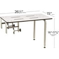 thumbnail image 2 of Seachrome Portable Edge Mounted Tub Seat, ADA Compliant, 26.5-Inch x 15-Inch, Solid White Phenolic Top, 2 of 2