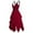 H-Red138, variant on FEIFLY Women Solid Color Gothic Vintage Dress Halloween Irregular Sleeve Strap Dress Plain Color Layered Dress Festival Clothing
