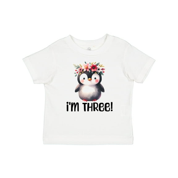Inktastic 3rd Birthday Penguin 3 Year Old Girl Girls Toddler T-Shirt