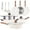 Beige, variant on Sybels 17-Piece Nonstick Pots and Pans Set for Healthy Cooking, Non-Toxic & Oven Safe with Stay-Cool Handles, Works on All Stoves, Black