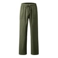 thumbnail image 3 of Men's Casual Pants Men'S Loose Straight Summer Casual Pants Breathable Green XL, 3 of 3