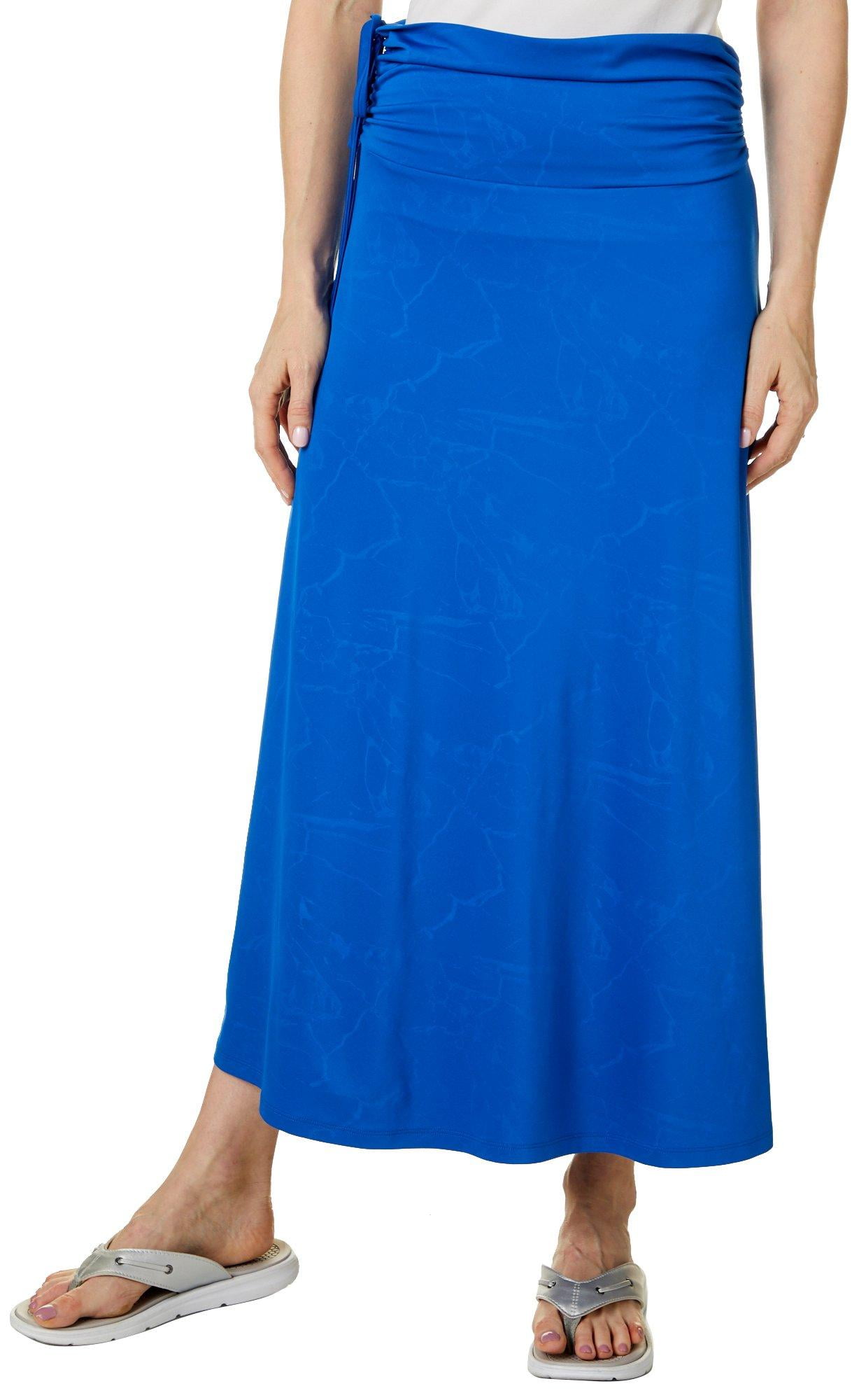 Reel Legends - Reel Legends Womens Keep It Cool Crackle Deboss Maxi Skirt - Walmart.com 